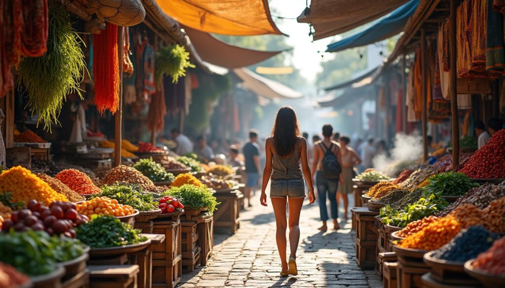 explorez un marché local vibrant et stimulez vos sens grâce à une expérience sensorielle unique mêlant couleurs, odeurs et saveurs authentiques.