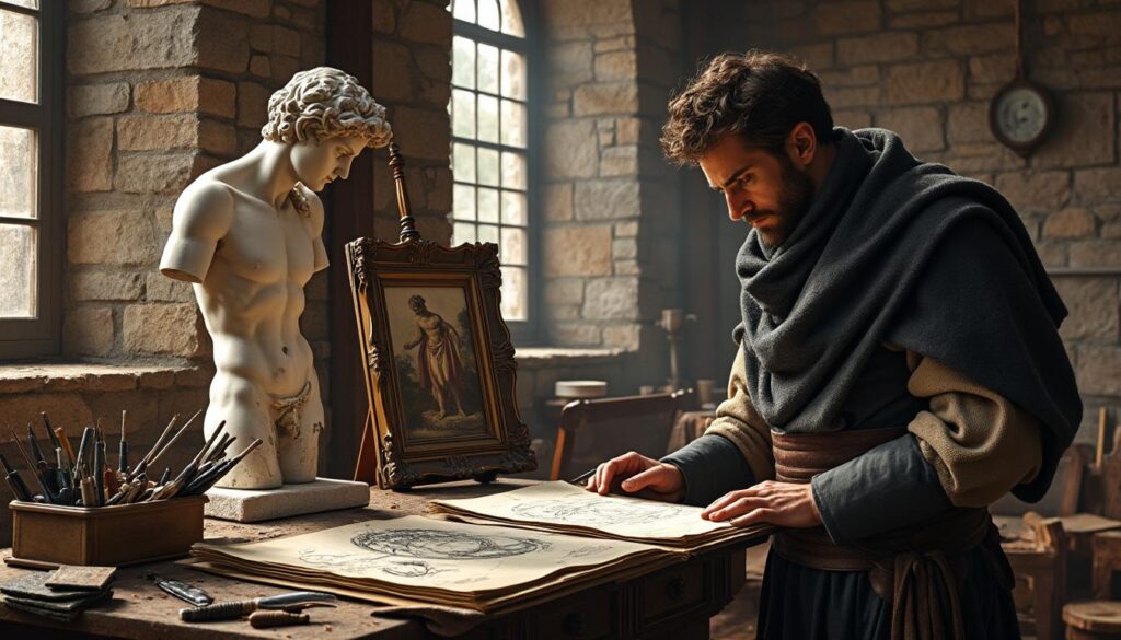 découvrez la vie fascinante de michelangelo buonarroti, maître de la renaissance, dont l'œuvre artistique a marqué l'histoire de l'art avec ses sculptures, peintures et son génie créatif.
